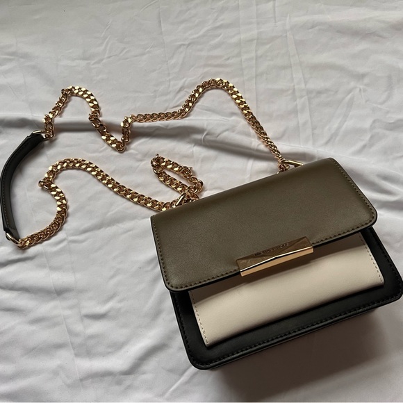 Michael Kris Jade XS Gusset Crossbody Leather Olive Green - Picture 3 of 6